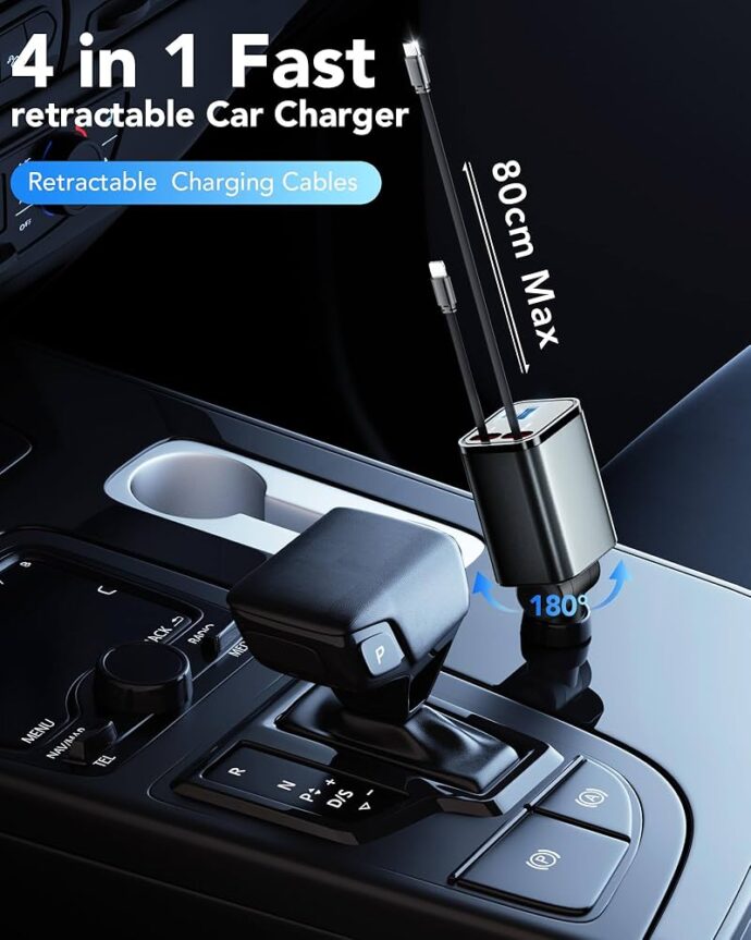CHARGEUR AUTO 4 IN 1 RGB - Image 5